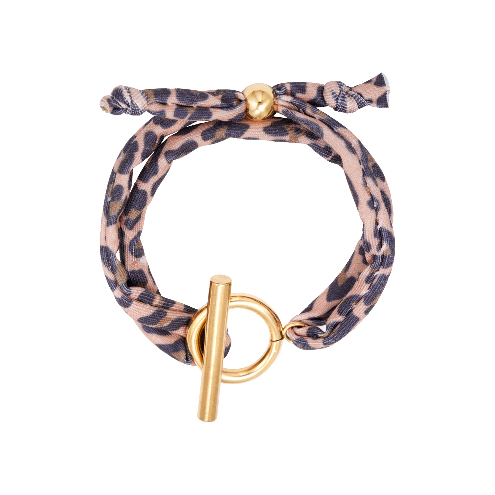 Stoffarmband Leo mit Knebelverschluss